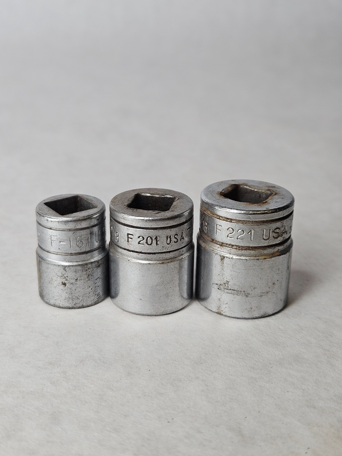 Snap-On F161 F201 F221 3/8″ Drive 12Pt SAE 1/2″ 5/8″ 11/16″ Sockets