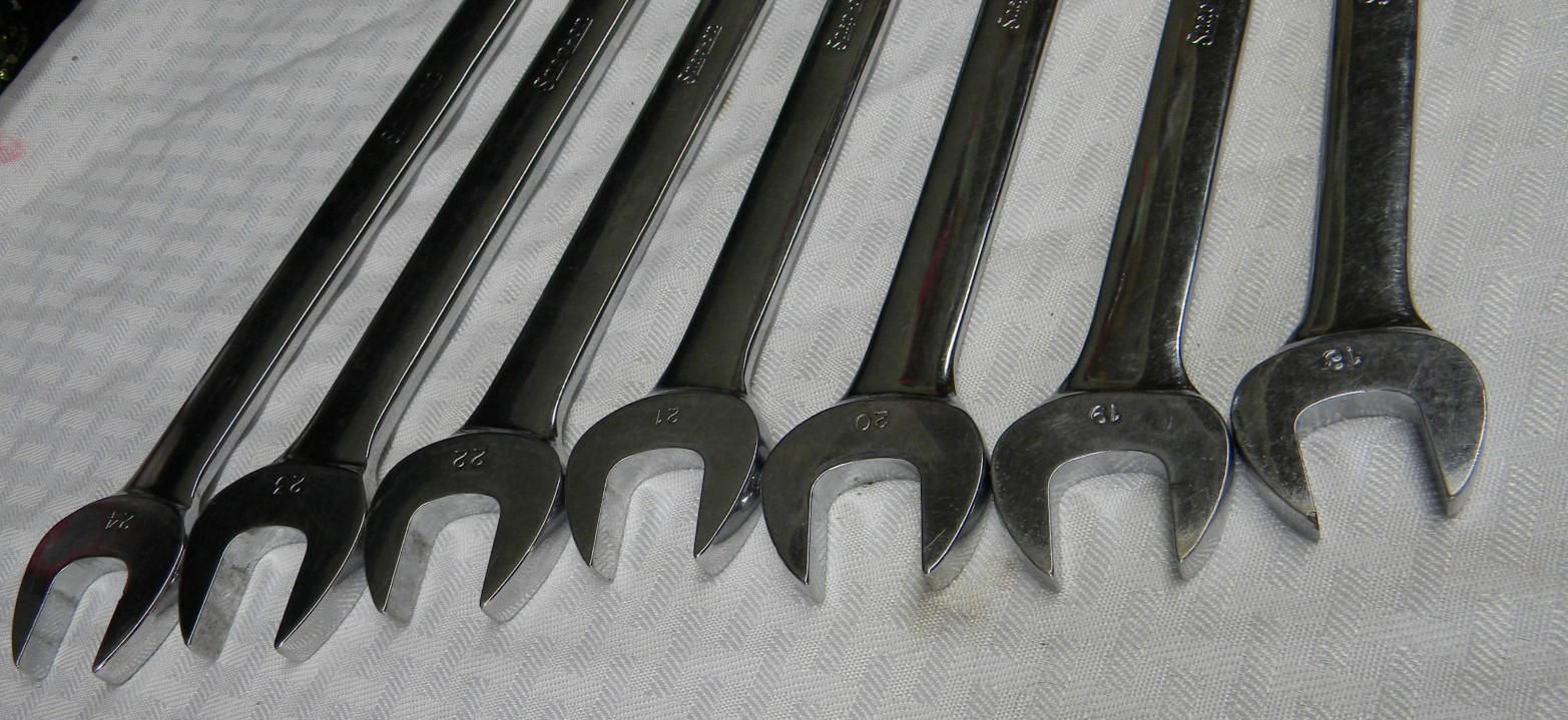 SNAP-ON 16PC METRIC 12PT COMBINATION WRENCH SET 9-24MM #OEXM713 +3