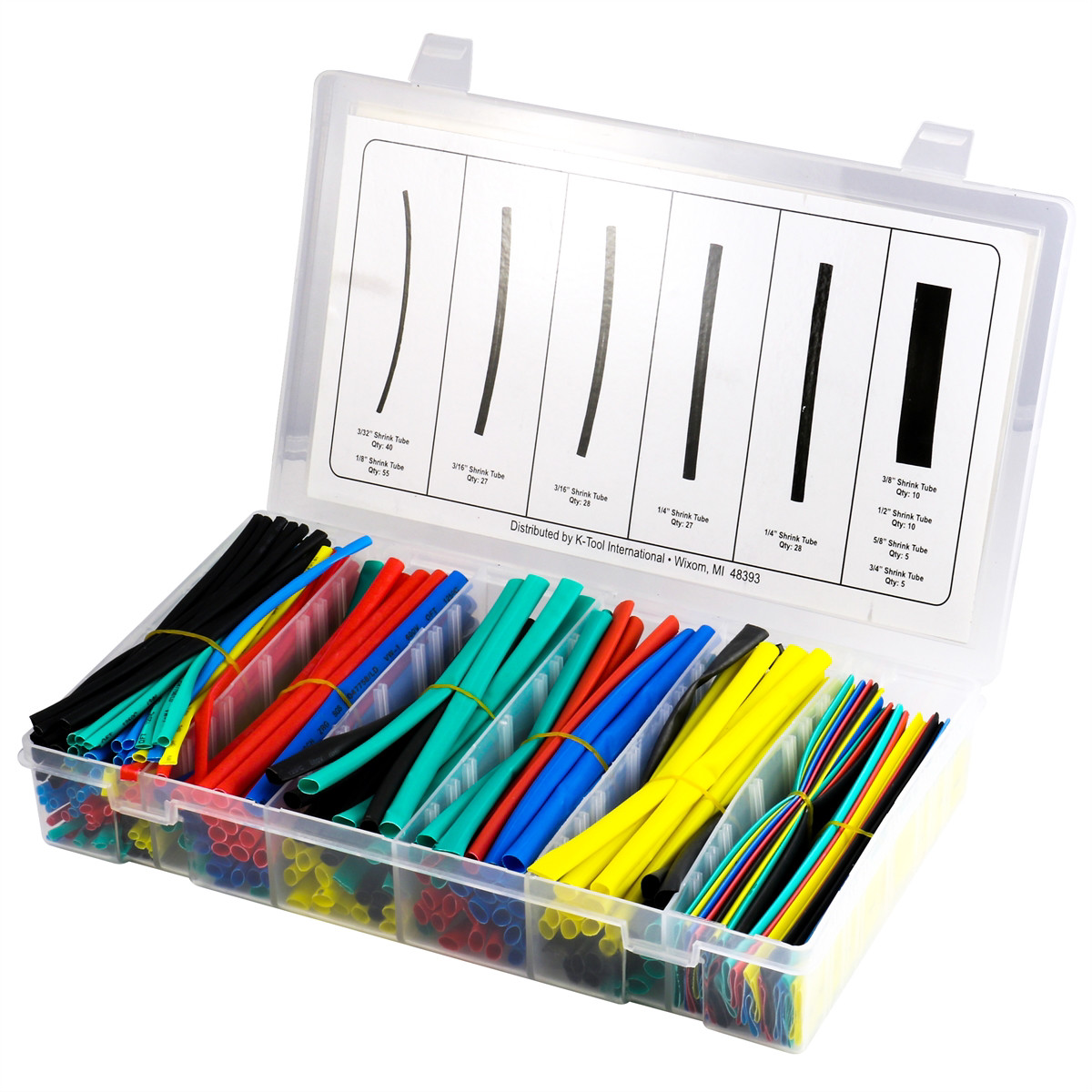 K-Tool 7740 235-pc Heat Shrink Tube Assortment for Electrical Wires