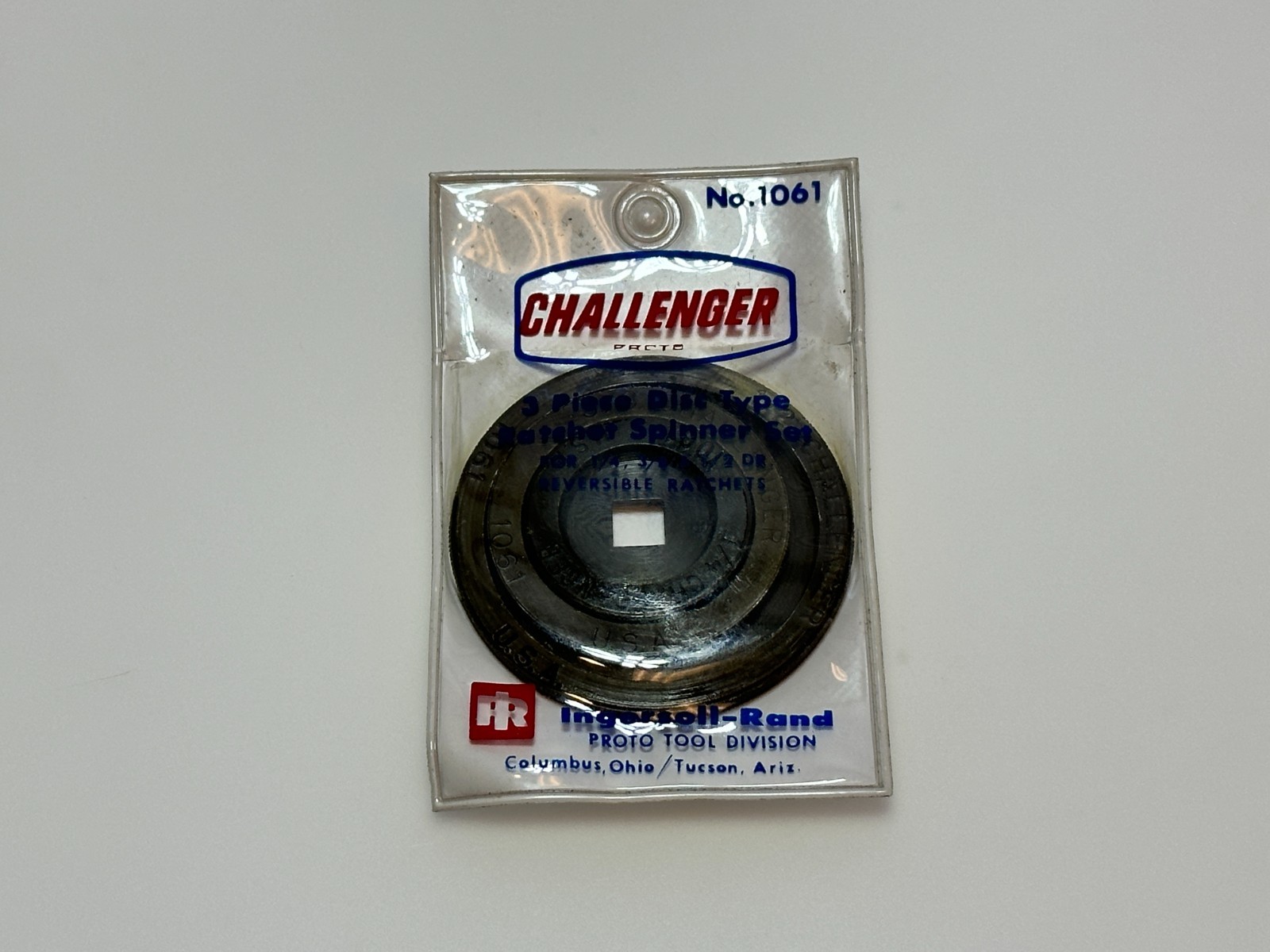 NOS Proto CHALLENGER USA 1061 3pc Disc Type Ratchet Spinner Set (Ingersoll Rand)
