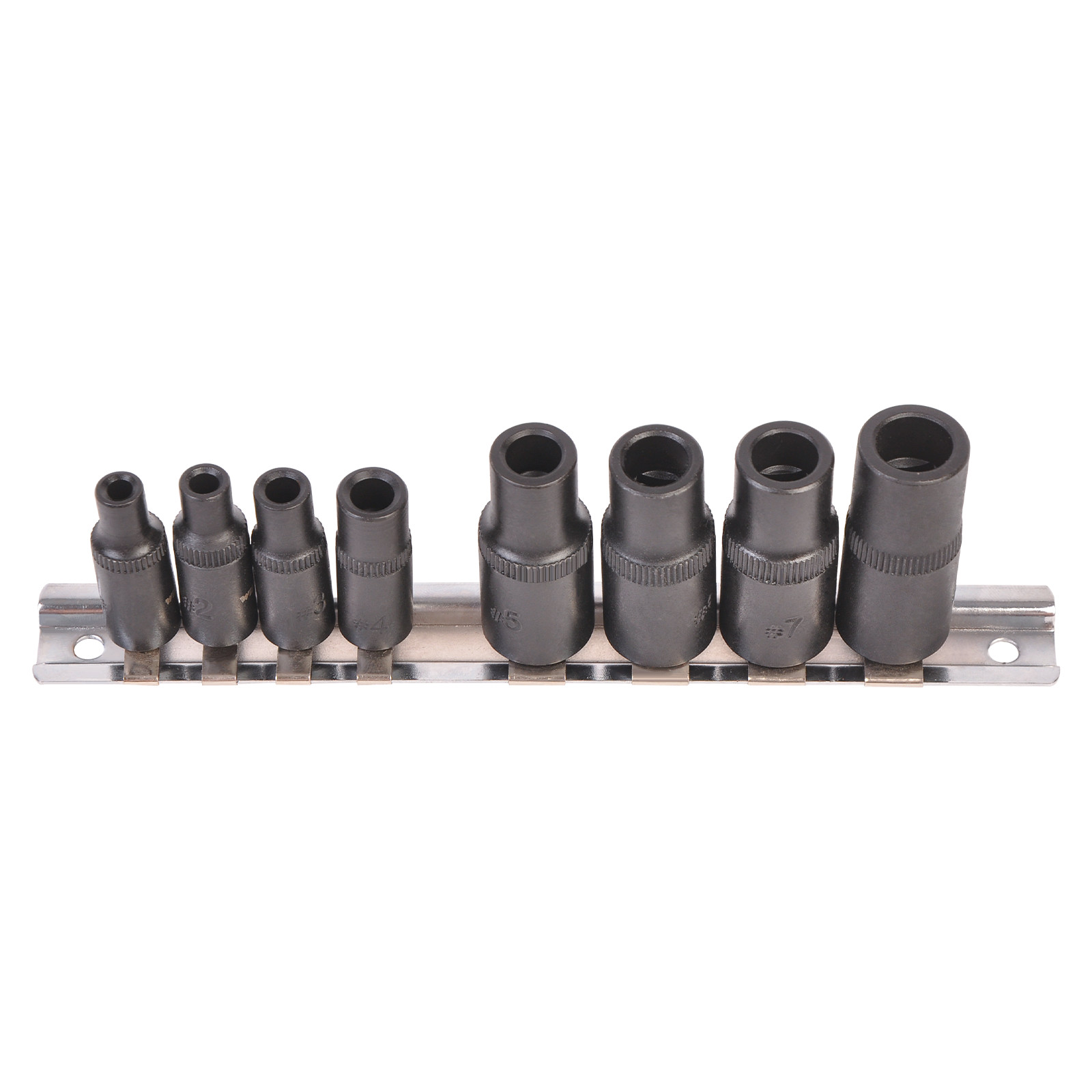 Tap Magnetic Socket Set 8pc in 3/8″D and 1/4″D Magnetic Hold on Socket Rail