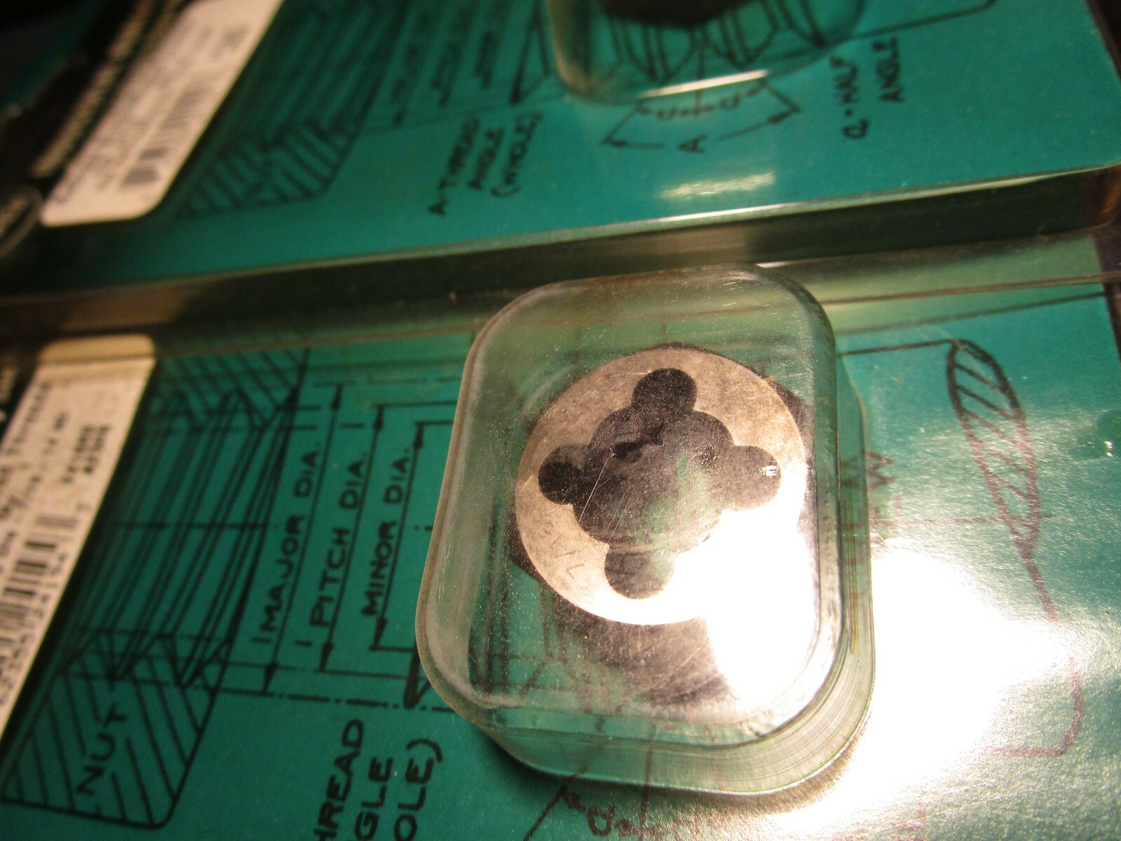 (2) 7/16-14NC Hexagon Rethreading Carbon Steel Die