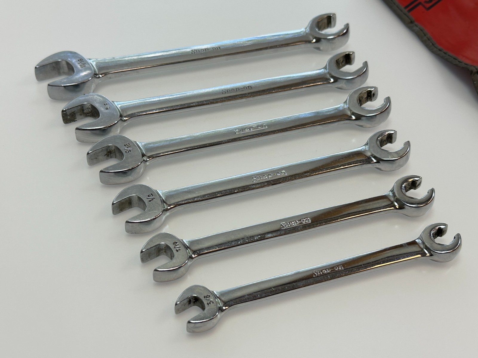 Snap-on Tools USA 6pc SAE 3/8-11/16” Open-End/Flare Nut Wrench Set, C50B RXS605