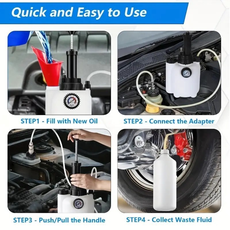 Self Car Brake Clutch Fluid Bleeding Kit Bleeder Pressure 3l Oil Bottle Tool