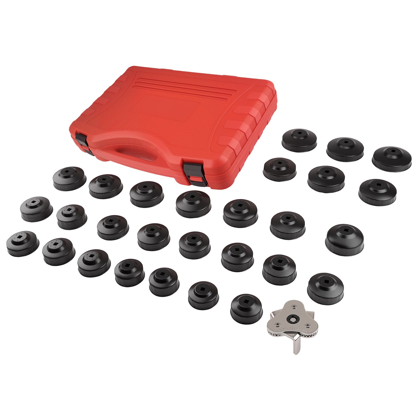Automotive Oil Filter Socket Kit for Vehicle 30pc Service Tool Set with Case