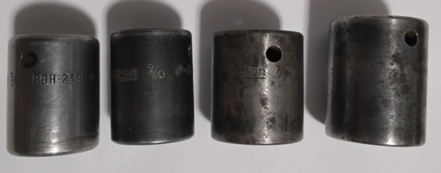 Snap On 1/2″ Drive 6 & 12PT SAE Shallow Impact Sockets Lot Of 4