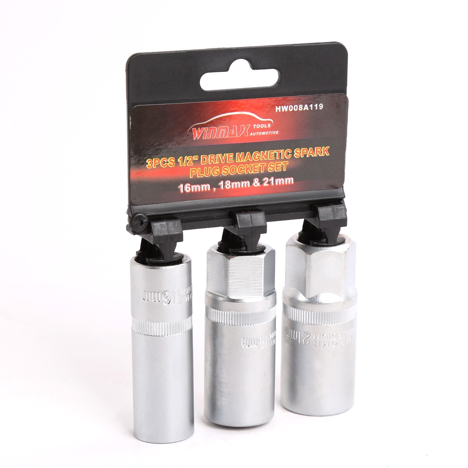 16/ 18 / 21mm Magnetic Spark Plug Socket Set Remove Installing Socket