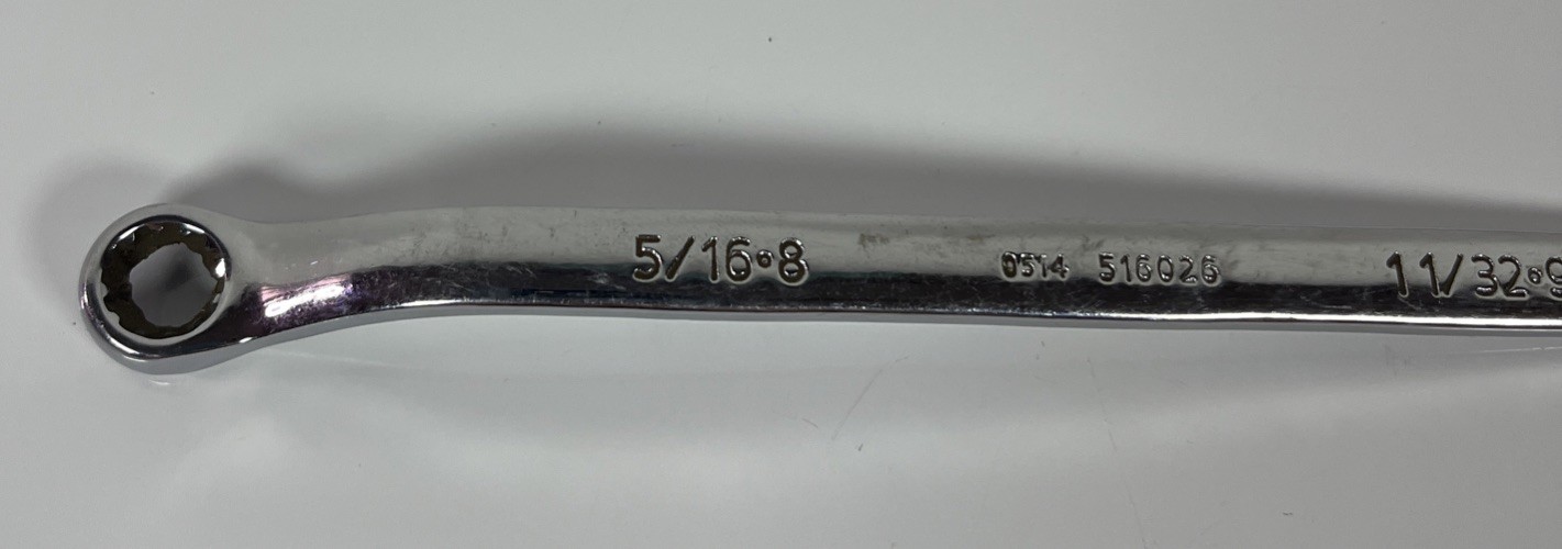Kobalt Double Box End Wrench Offset 5/16-8 & 11/32-9 Metric & SAE Both Ends