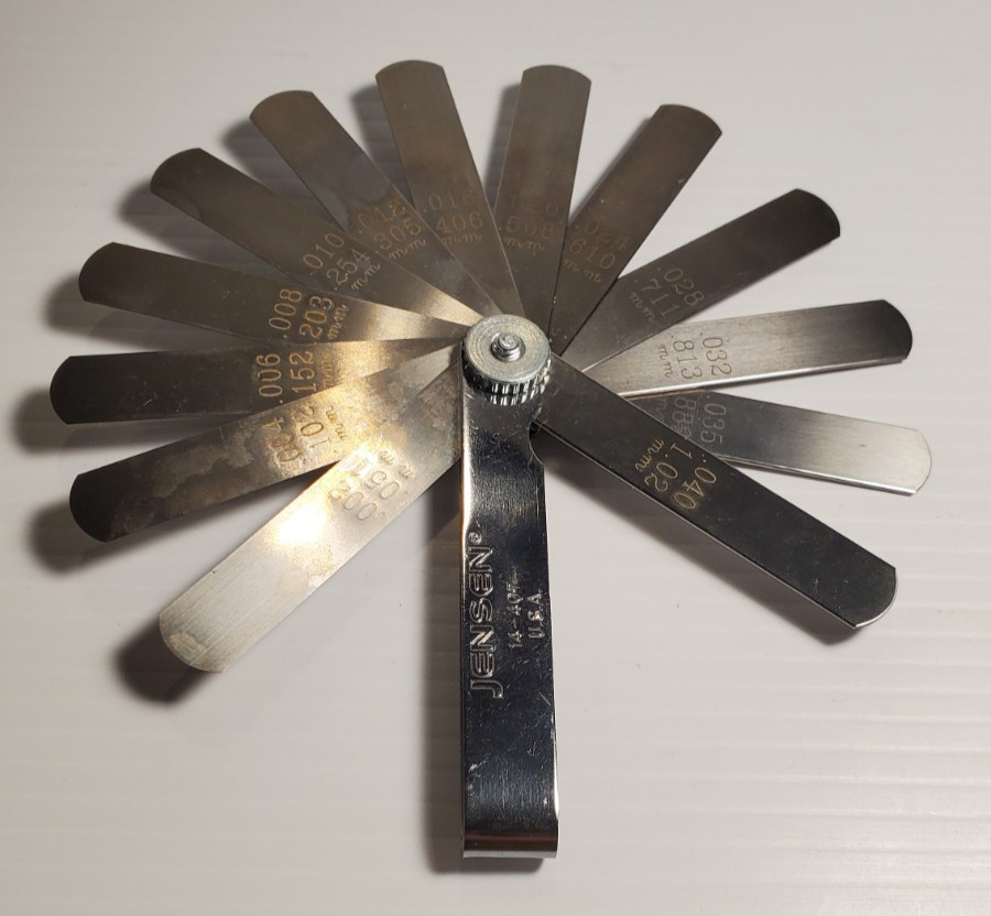 Jensen 14-407 Feeler Gauge 13 Blades Gauge Gage Thickness Measurment Tool