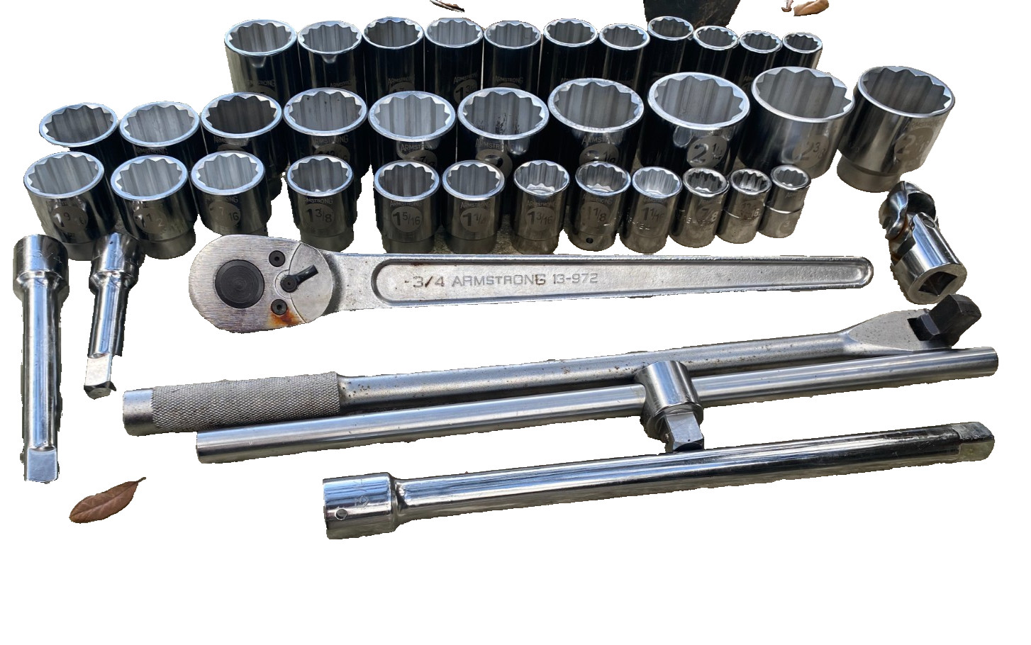 Armstrong Socket set 42 PIECE 3/4” DRIVE sized from 3/4” To 2 3/8”