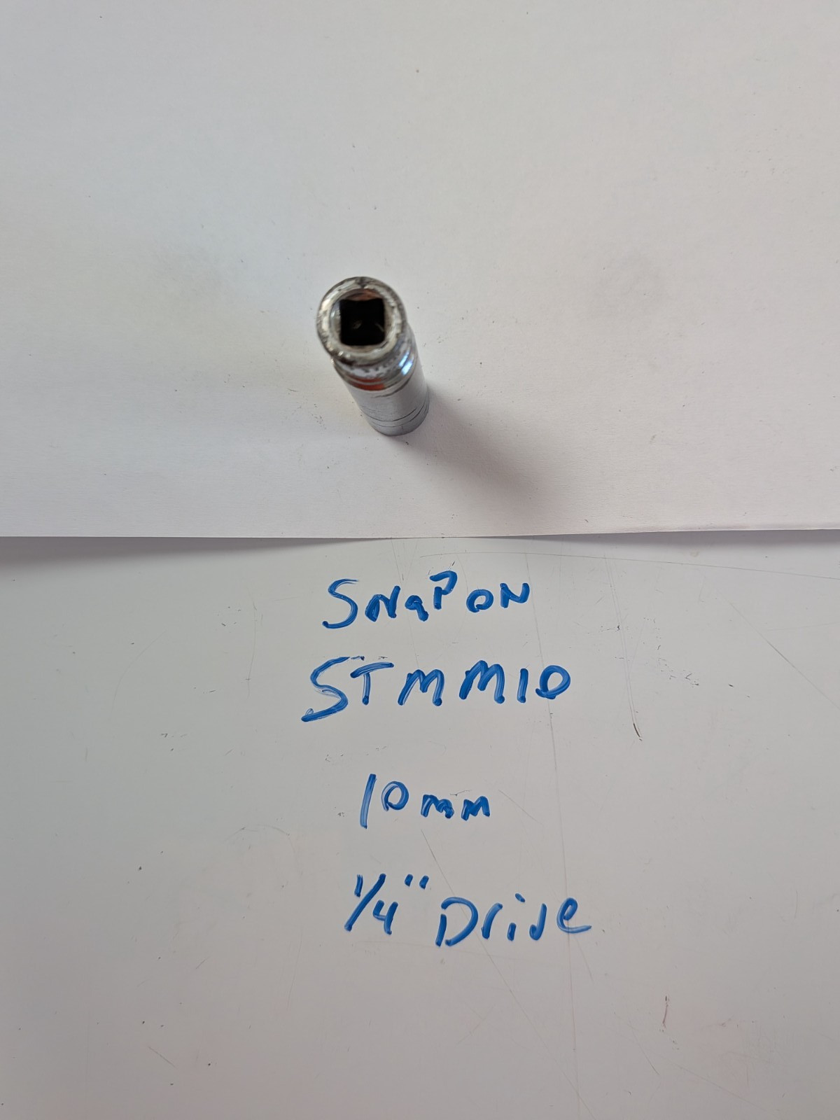 Snap-on stmm10 USA 1/4″ Drive 6pt Metric 10mm DEEP Chrome Socket w8a2grn