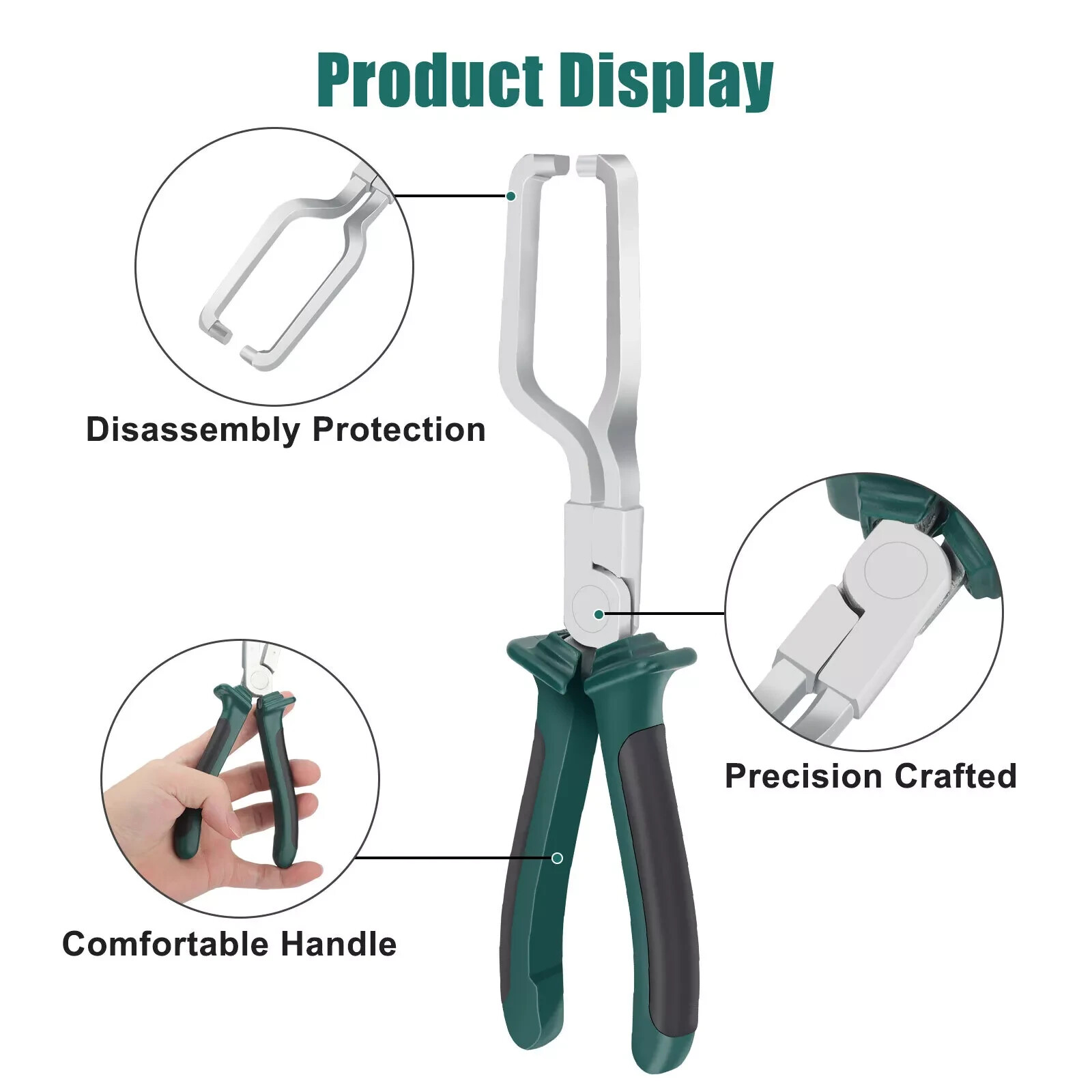 9Inch Electrical Disconnect Pliers Fuel Line Clip Spark Plug Repair Tool_ 2-Pack