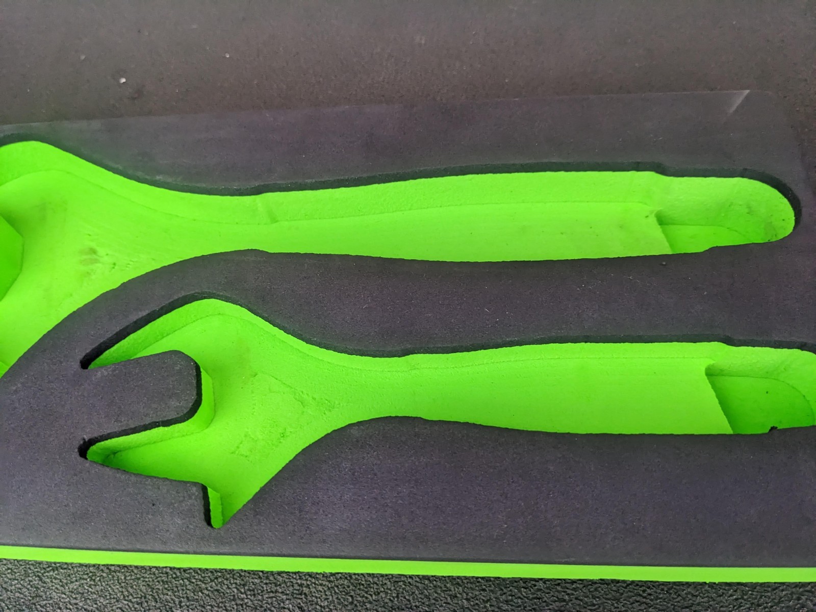 #bn061 Snap On GREEN Foam Tray Only For Adjustable Wrenches ADHW12AG & ADHW8AG