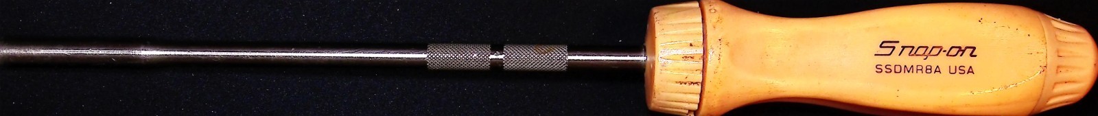 Snap-On Orange Ratcheting Screwdriver Long Shaft SSDMR8A used