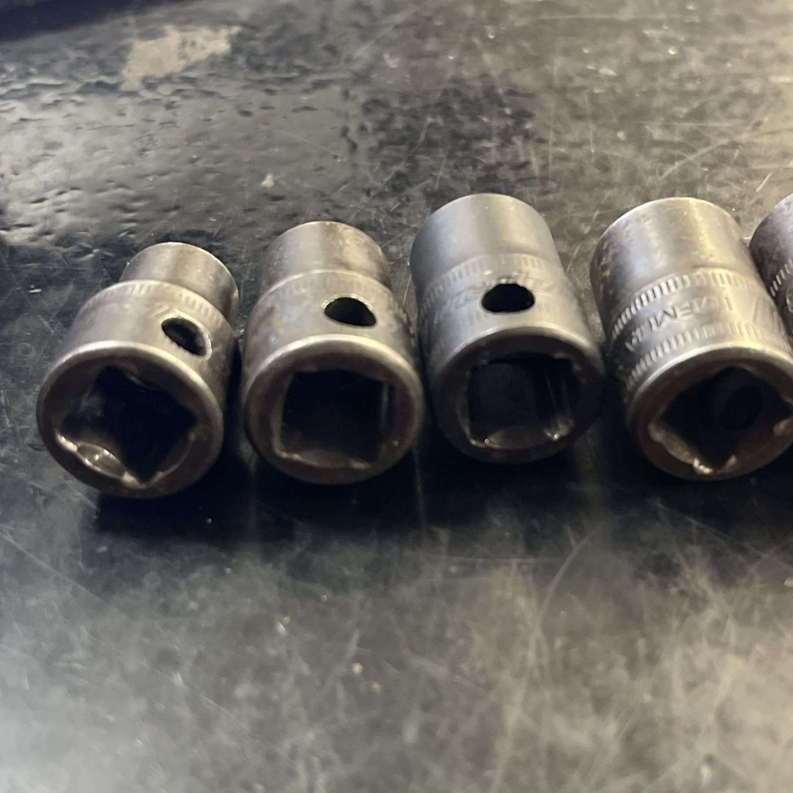 Snap-On 13 Pcs 3/8″ Dr 6pt Deep Impact Sockets 8-19mm + 24mm Missing 18 & 20