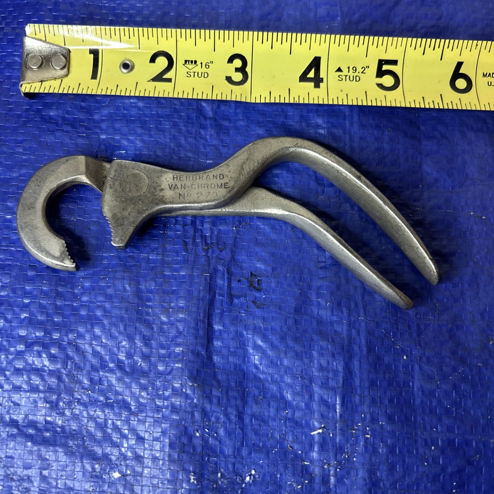 Antique Herbrand Van chrome No 272 Steeldraulic Brake Pliers 1930s? Free Ship!