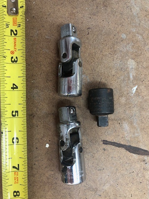 2 PROTO Professional 5470 1/2” Drive Universal Swivel Sockets and 1/2 to 3/8