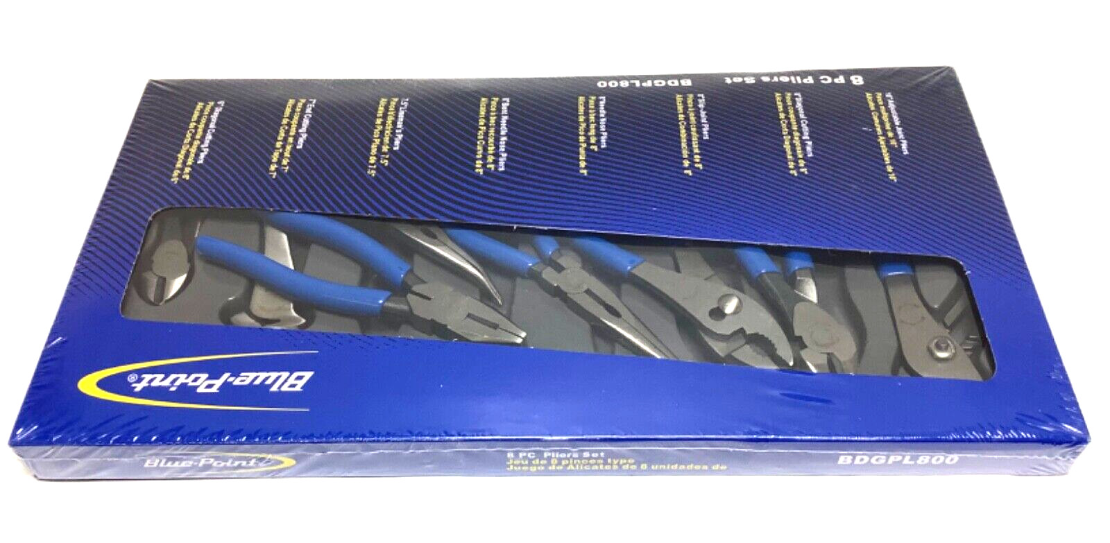 NEW Blue-Point® by Snap-on™ Pliers & Cutters Dipped Grip 8-piece Set BDGPL800