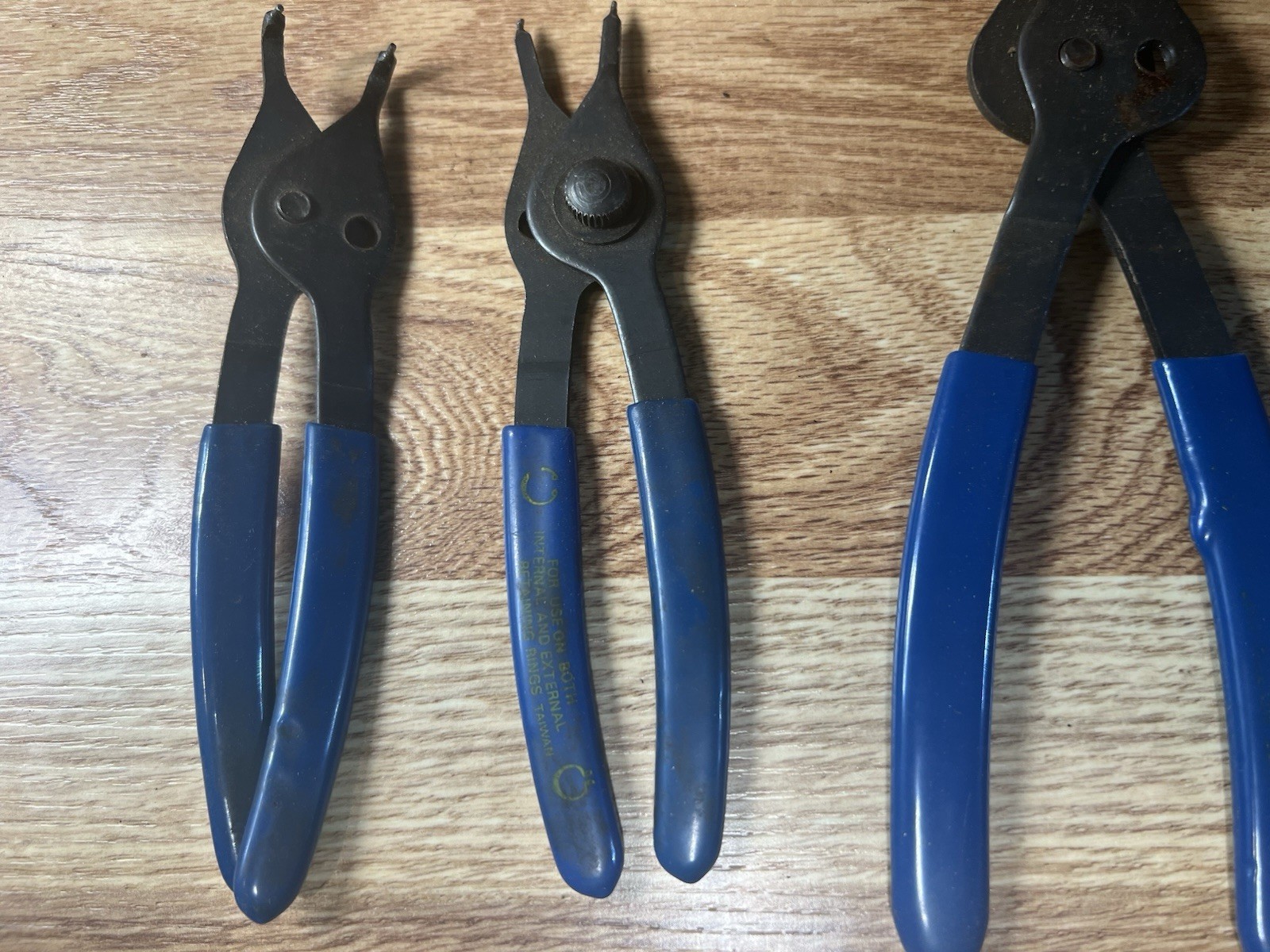 Vintage Continental Tools 4 Pieces Snap Ring Pliers Blue SRP-4 In Pouch