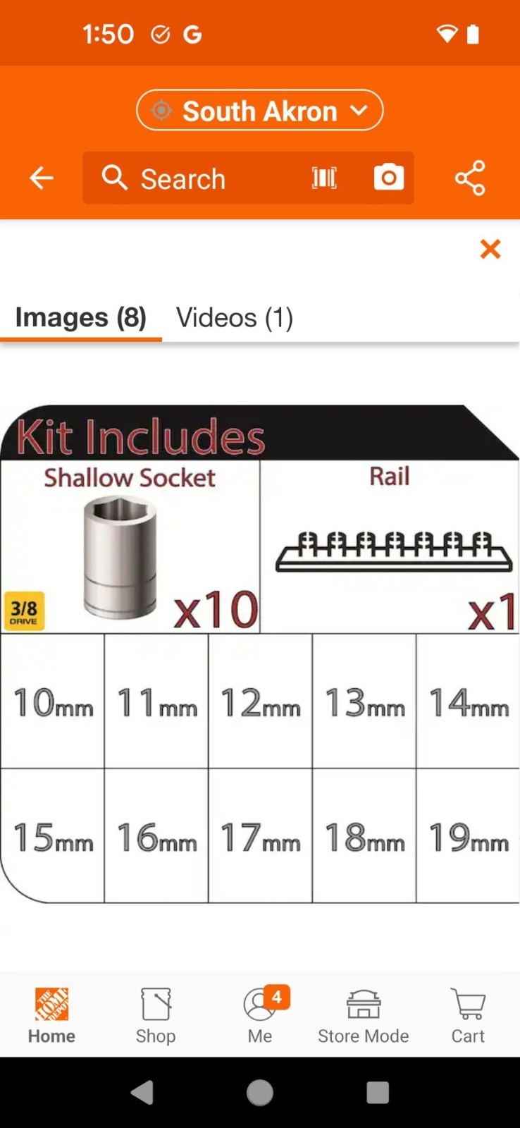 Husky 3/8 In. Drive Standard Metric 10-Piece Socket Set Chrome