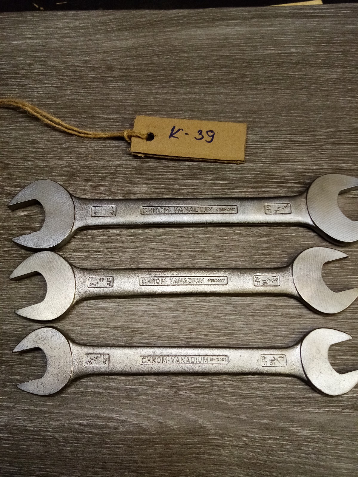 Vintage Spanners Set Matador 100 Germany 3/4-11/16AF, 7/8-13/16AF, 1»-15/16AF