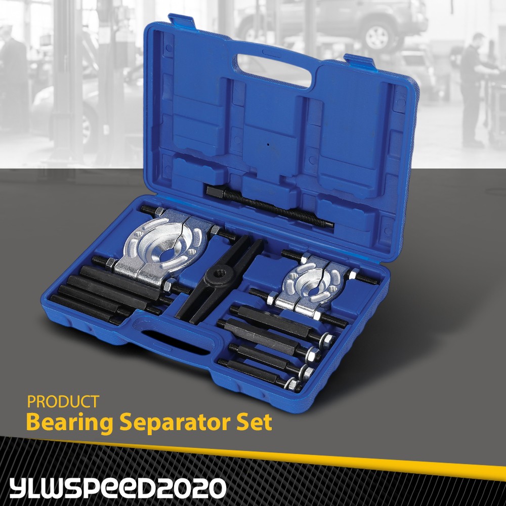 12PCS Bearing Separator Set 5-Ton Fly Wheel Separator W/ Gear Hub Puller Tool
