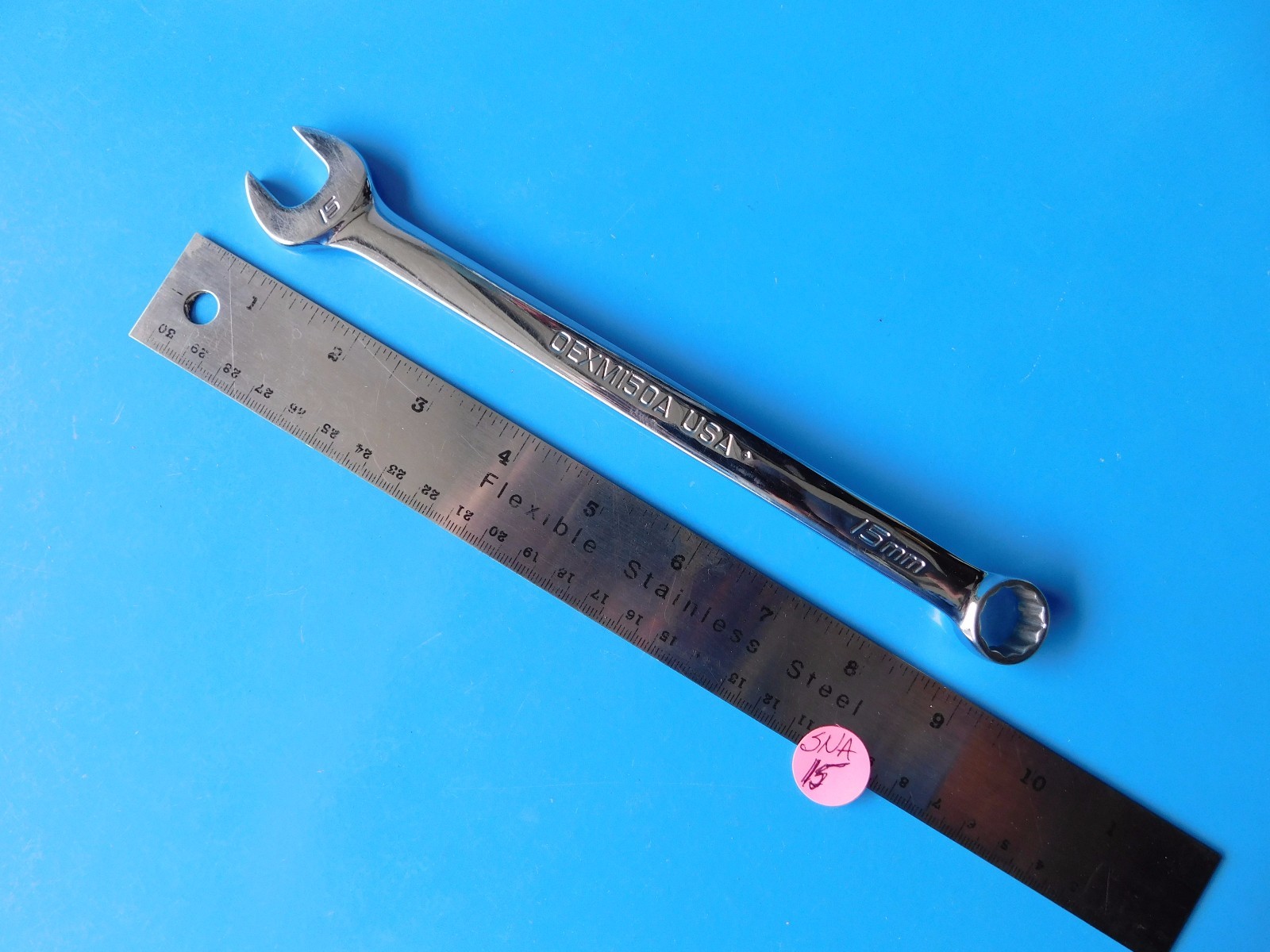 USED, SNAP ON TOOLS ( 15 MM ) OPEN END WRENCH, PART #OEXM150A
