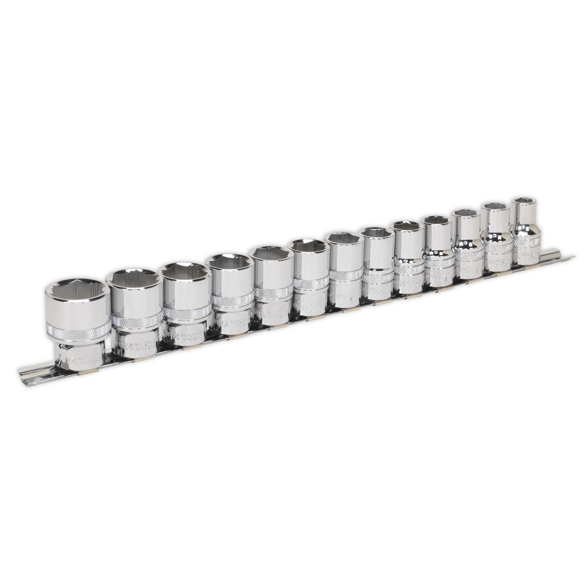 Sealey Premier Lock-On&trade; Socket Set 1/2″Sq Drive 13pc AK2742