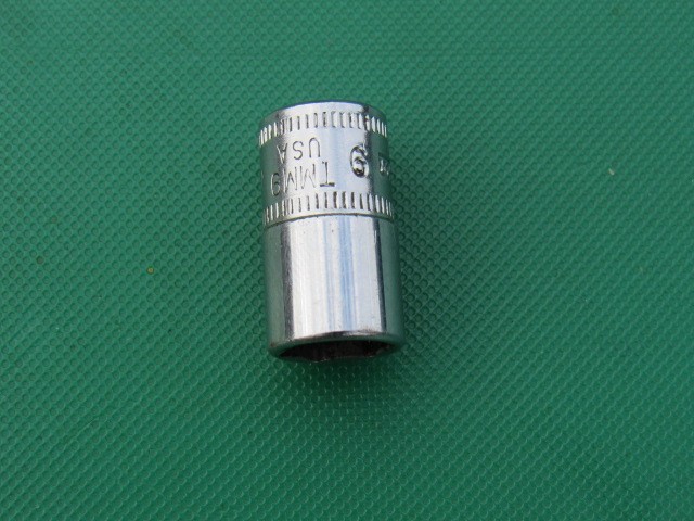 SNAP ON 9MM TMM9 1/4″ DRIVE METRIC 6 PONIT SHALLOW SOCKET 9 MM UNDERLINE LOGO