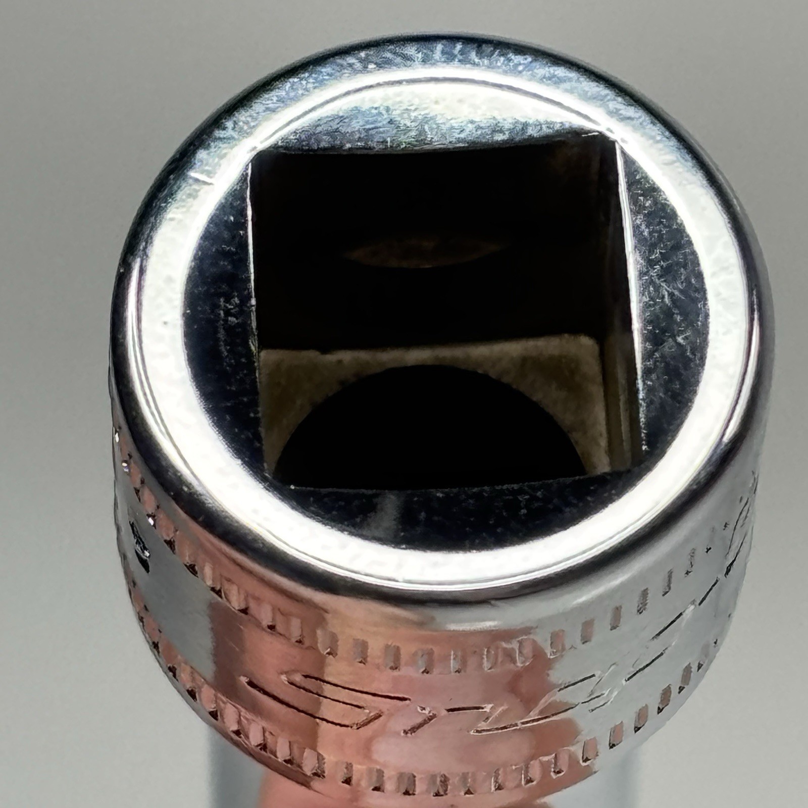 Snap On Tools SFSM9 3/8 Dr 6Pt Metric 9mm Flank Dr Deep Chrome Socket USA 1995