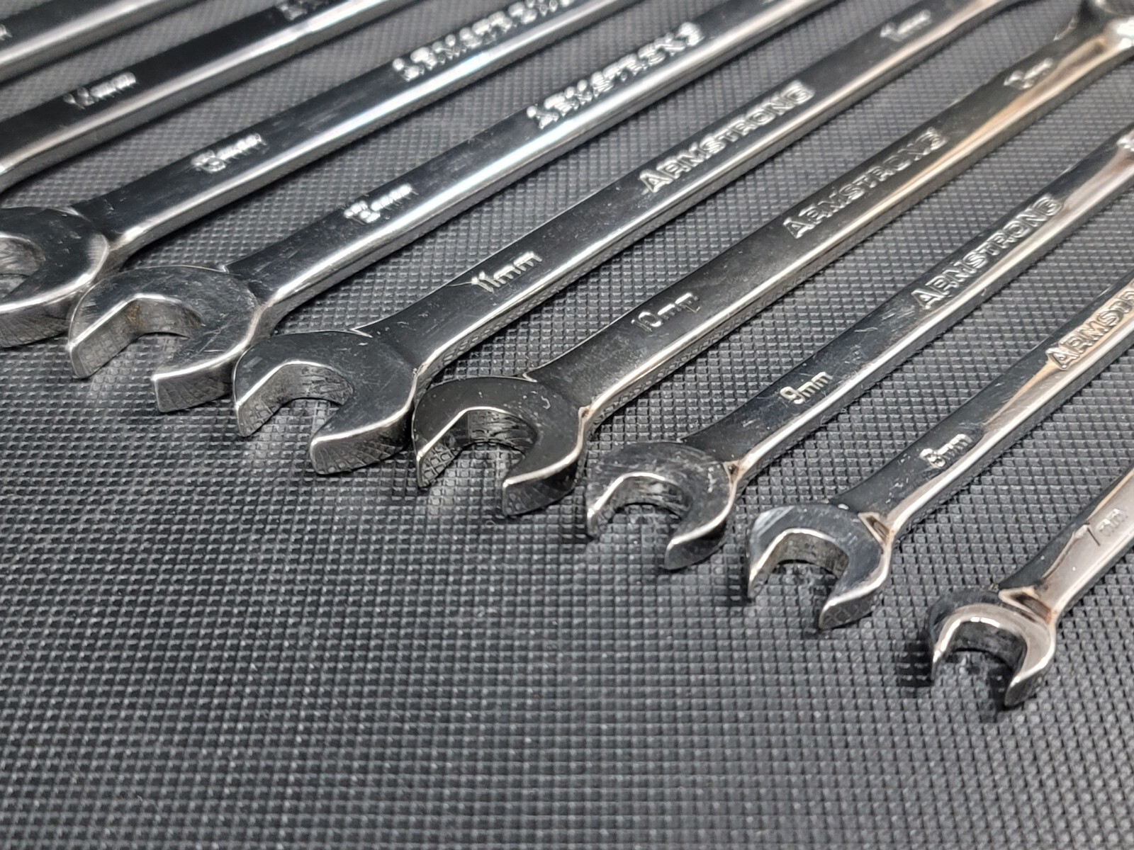 Armstrong Tools 15 pc 12 point Metric Combo Wrench Set 7-19mm & 21-22mm GMTK 52