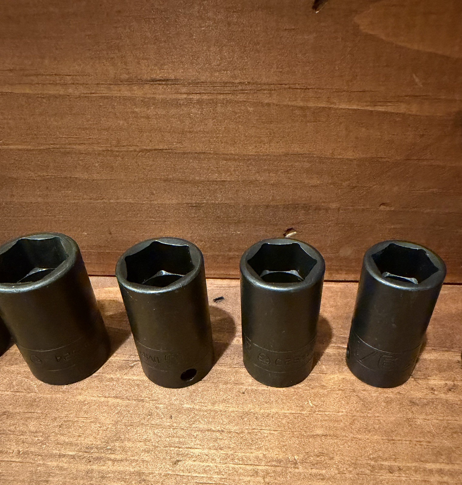 Snap on 3/8” Drive 10Pc 6pt SAE Semi Deep Impact Socket Set 5/16-7/8”, 210IMFSYA