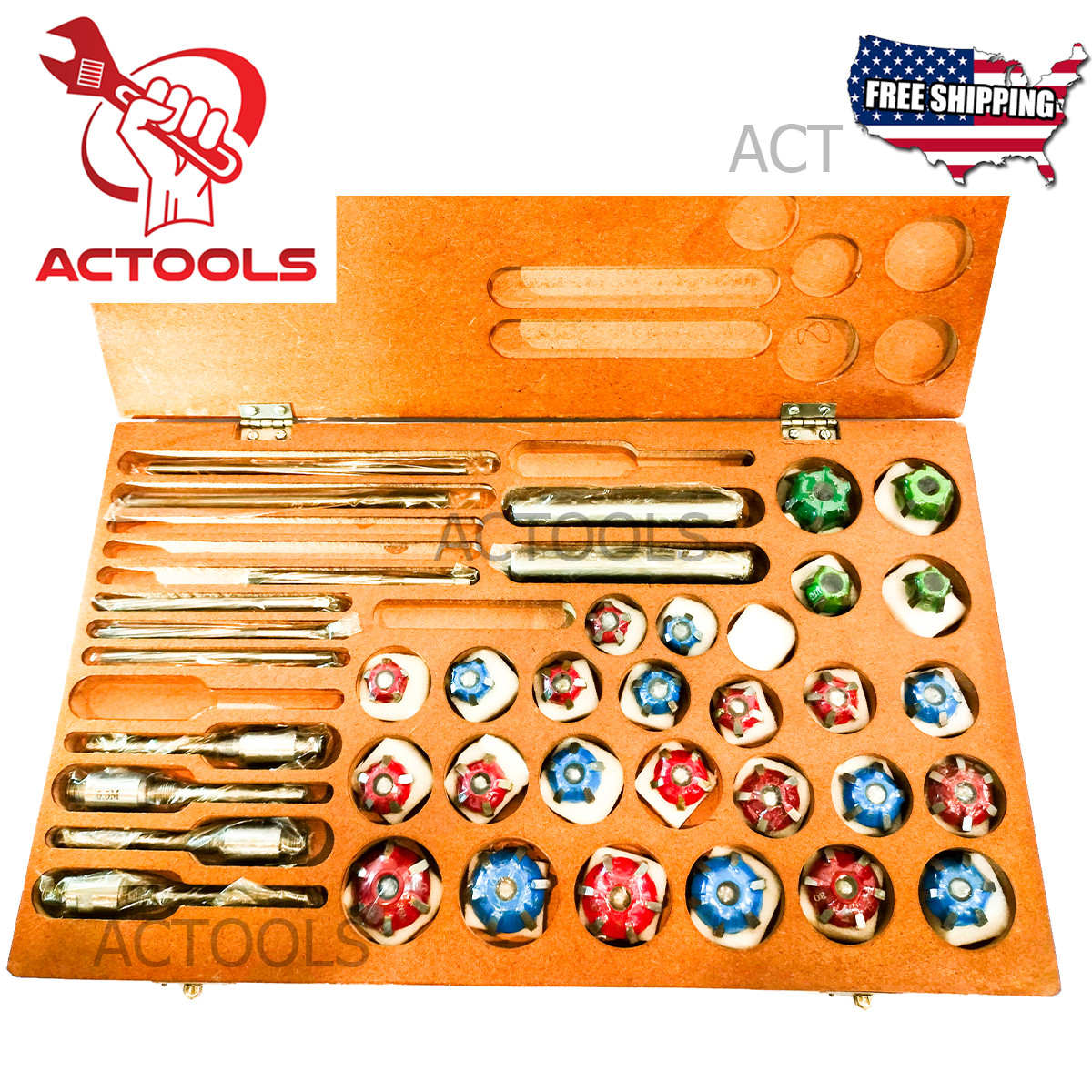 39 pcs Valve Seat Carbide Tipped Cutter Set For Vintage & Modern Car & Bikes