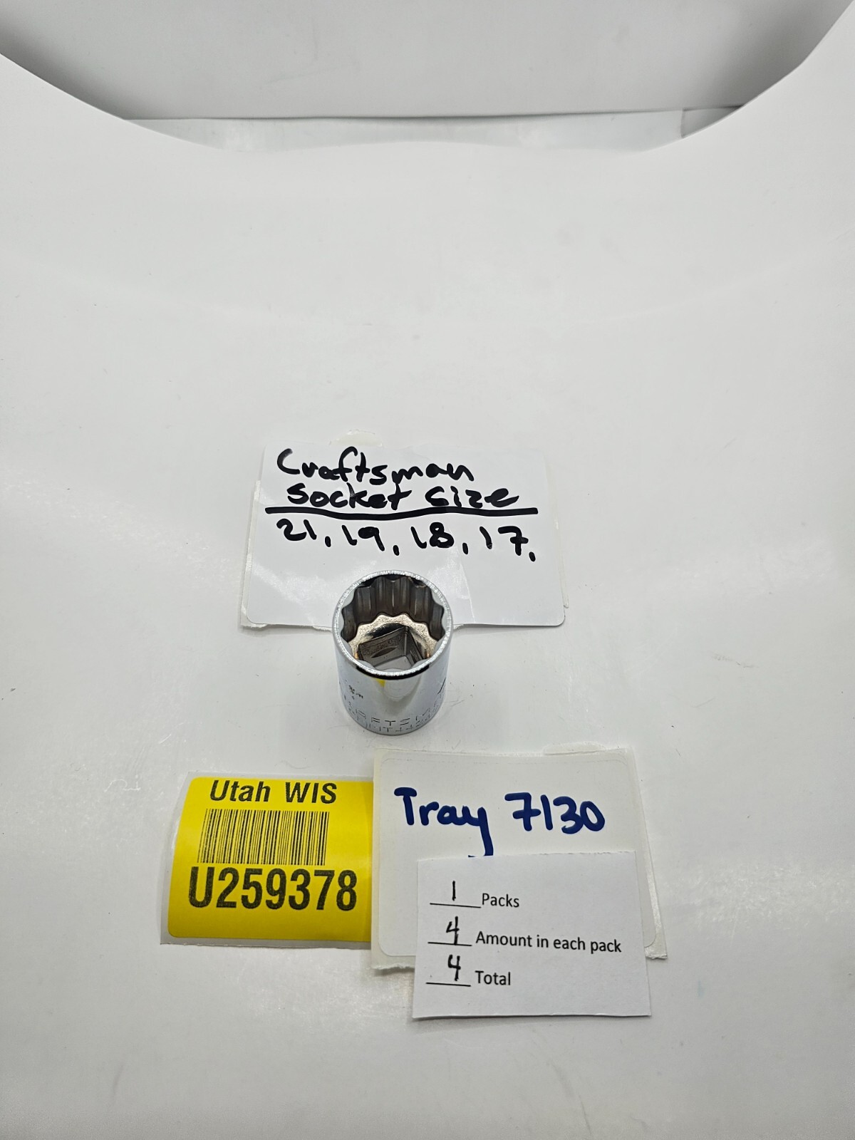 (4 Piece) Craftsman CMMT44249 Socket 1/2 Drive 12 Point 21mm 19mm 18mm 17mm