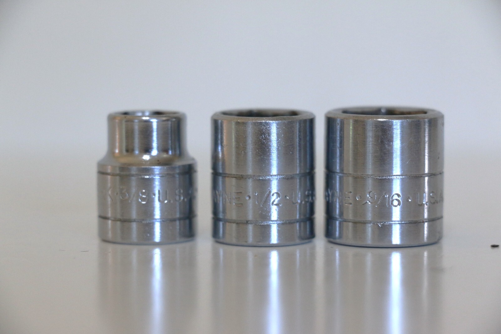 3 SK 6-PT SOCKETS – 3/8”, 1/2″, AND 9/16”