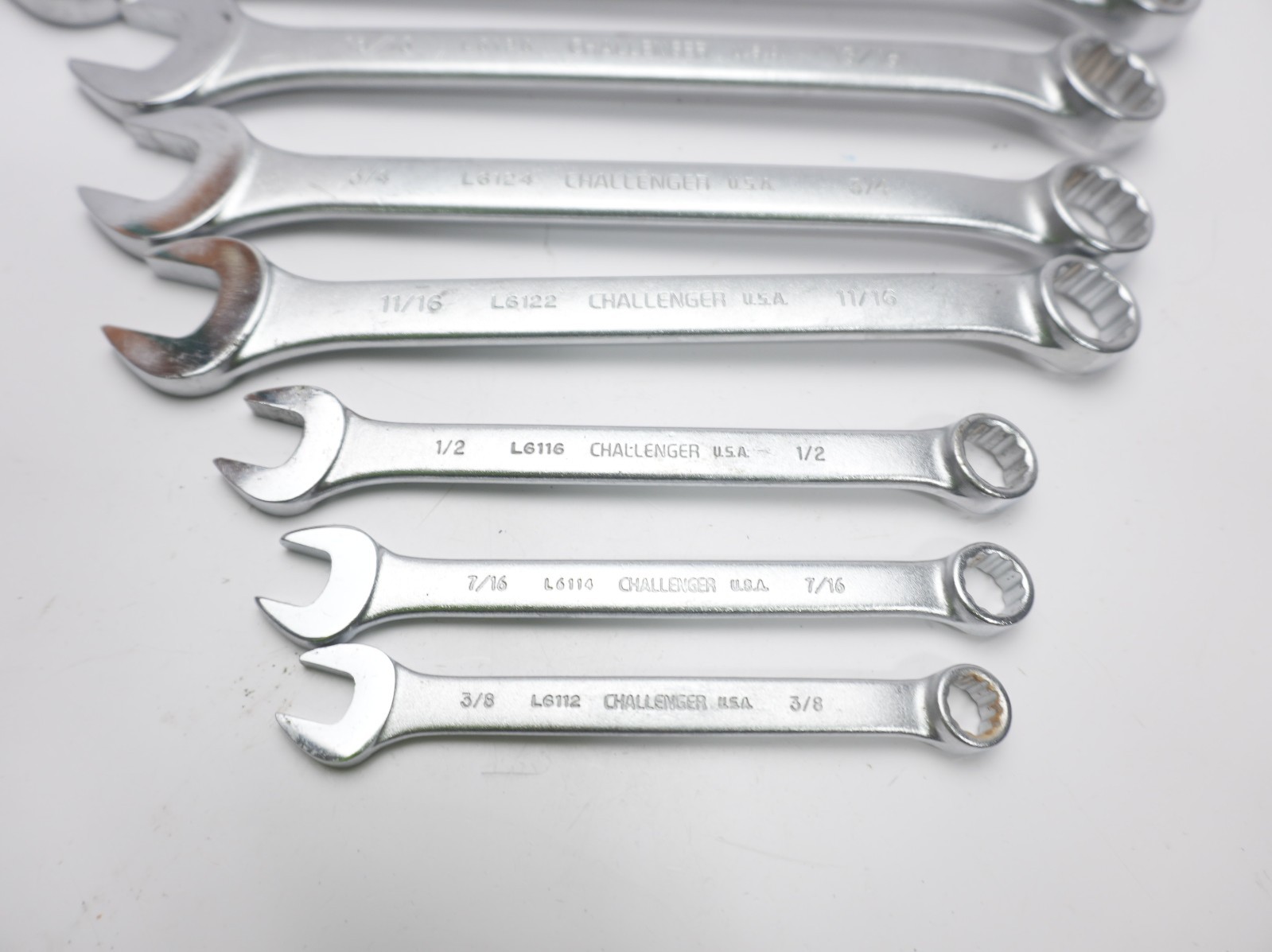 Proto Challenger Tools 3/8″ – 1-1/4″ SAE Combination Wrench 12 Pt USA Set of 11