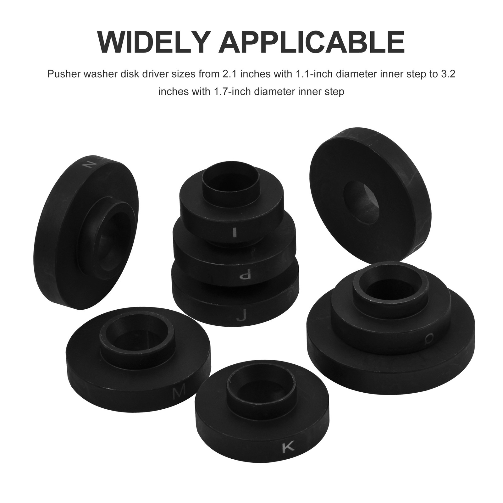 19pcs Master Wheel Hub & Bearing Removal / Installation Tool Kit, C to U Sizes