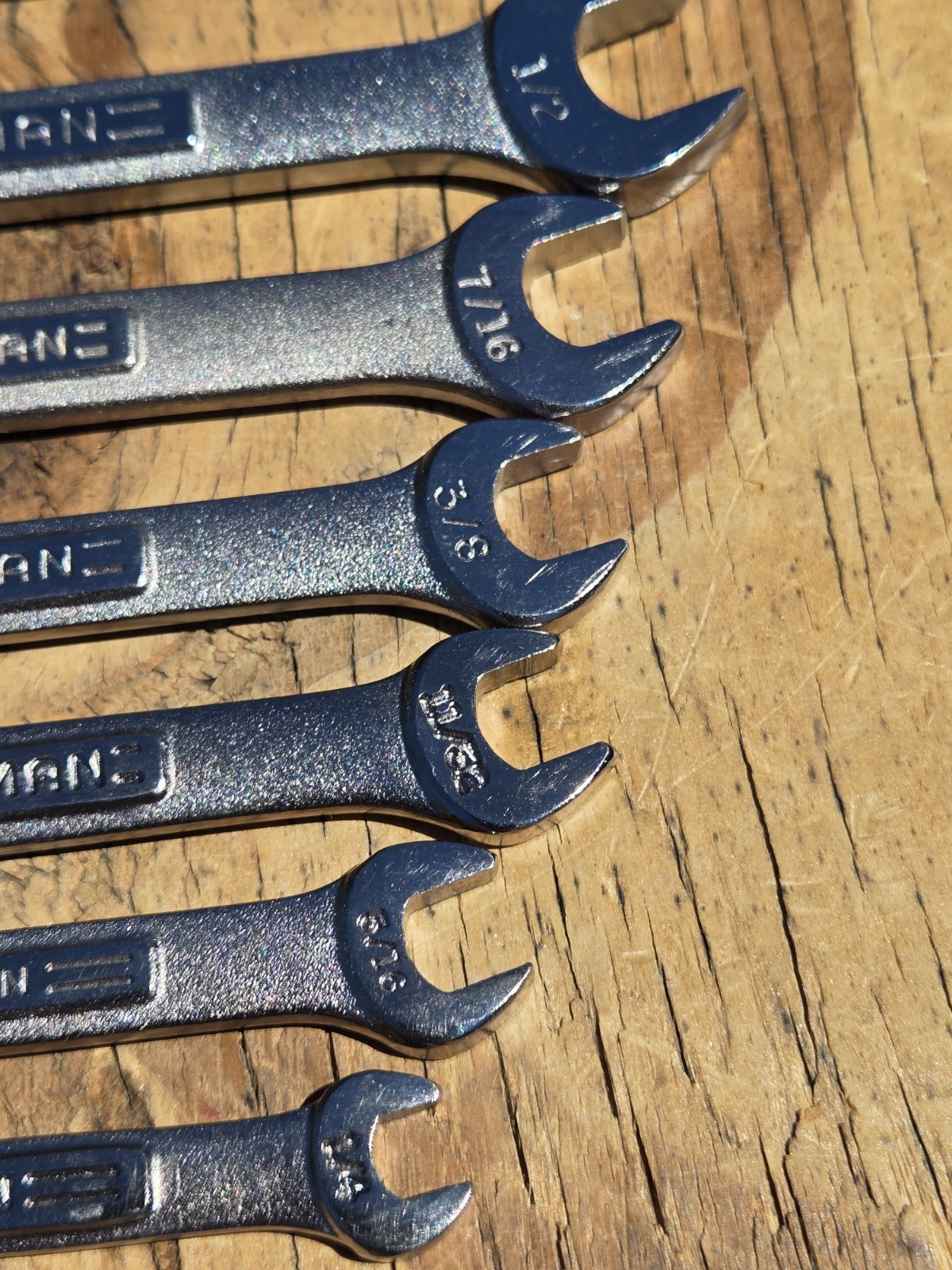 Vintage Craftsman VA USA 13pc SAE 6 Point Combination Wrench Set 1/4″-15/16″ EUC
