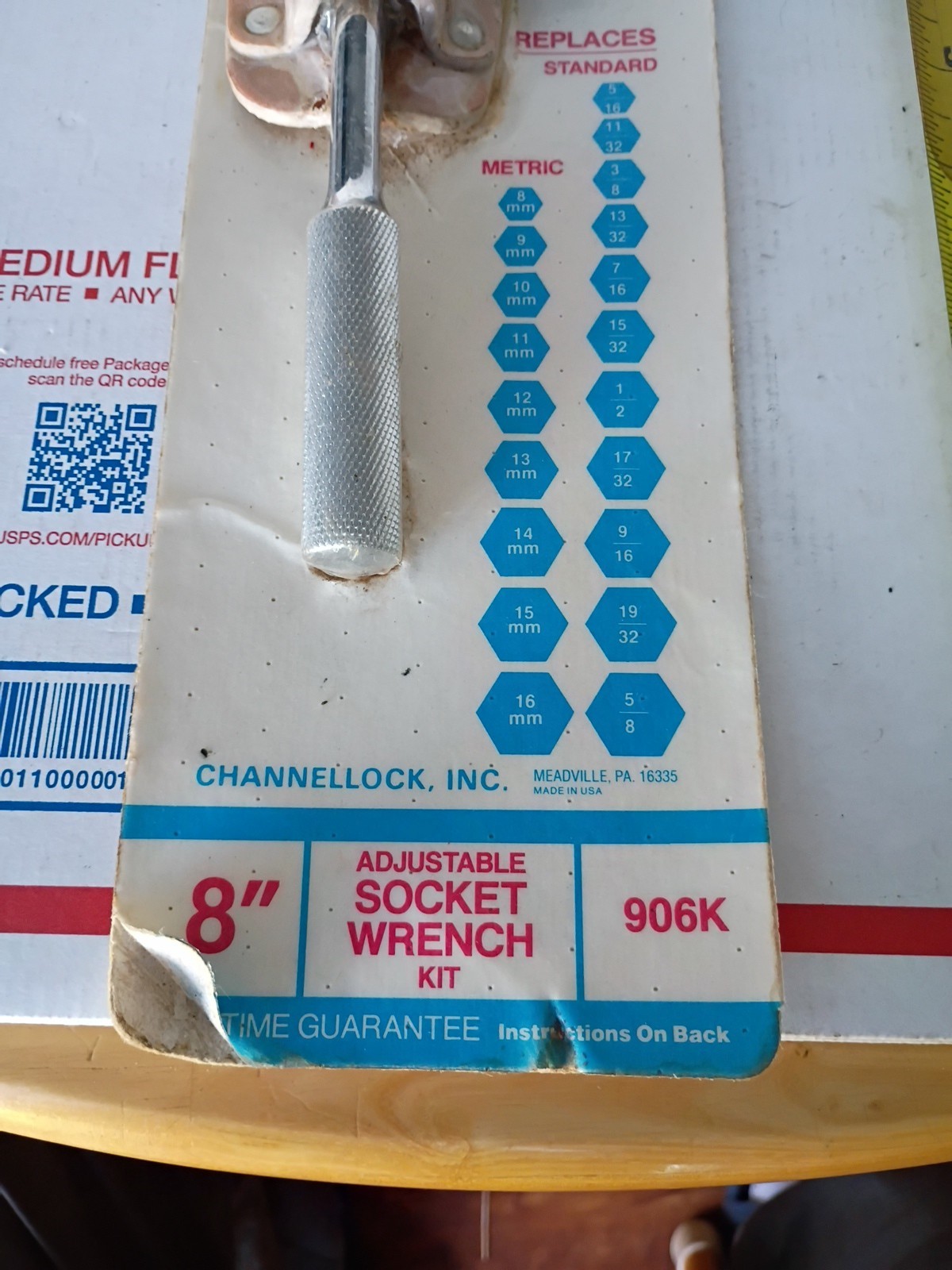 Channel Lock Adjustable Socket Wrench Kit 8″.