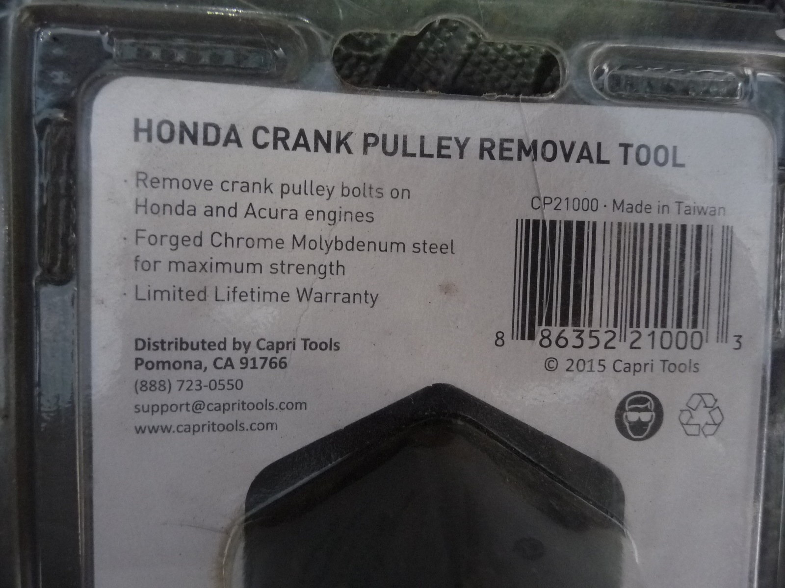 Capri Tools 21000 Honda Crank Pulley Removal Tool For Timing Belt