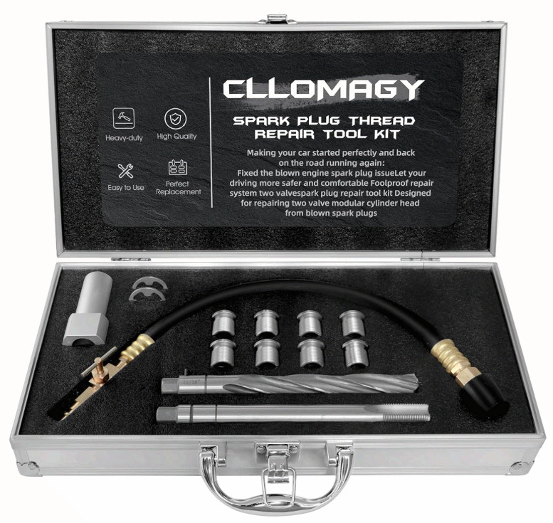 38900 Two Valve Tool Kit for Ford Triton, Spark Plug Thread Repair Kit, 2V