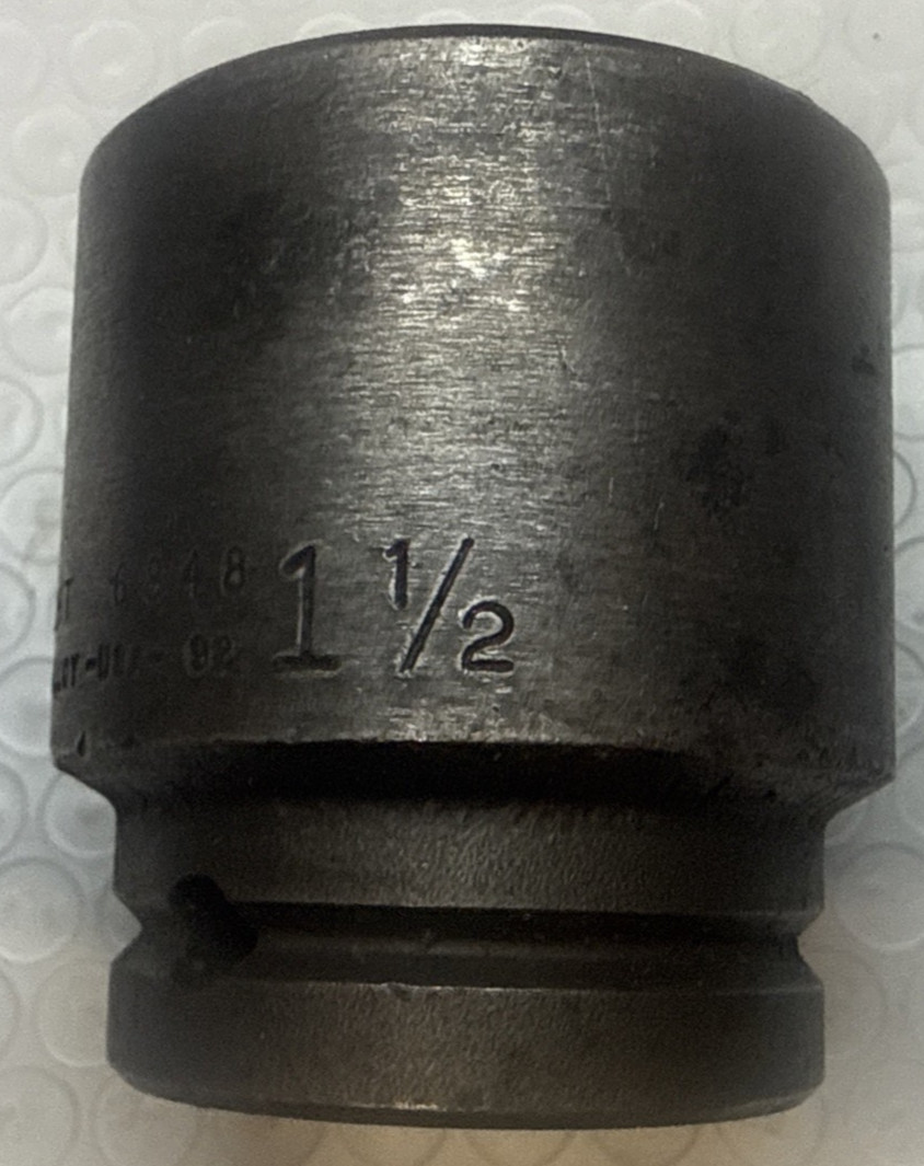 Wright Tools 1-1/2″ 6PT 3/4″ Dr Impact Socket #6848 USA Made Lightly Used