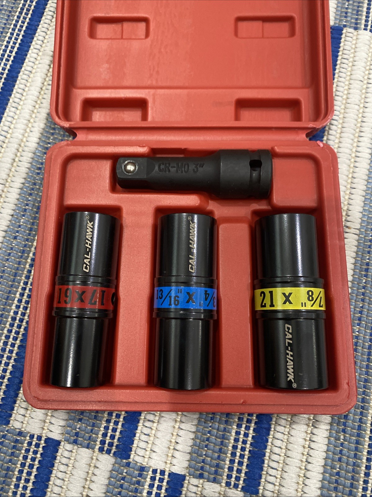 4PC 1/2″ DR FLIP LUG NUT IMPACT SOCKET SET METRIC/SAE MAG WHEEL Thin Wall TAIWAN