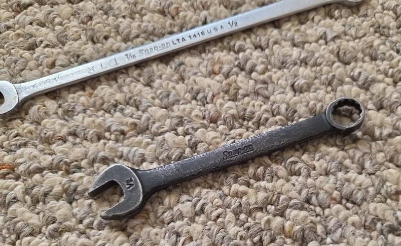 Vintage Snap-On Wrench Lot of 2 Wrenches 1/2″ 7/16″ SAE LTA 1416