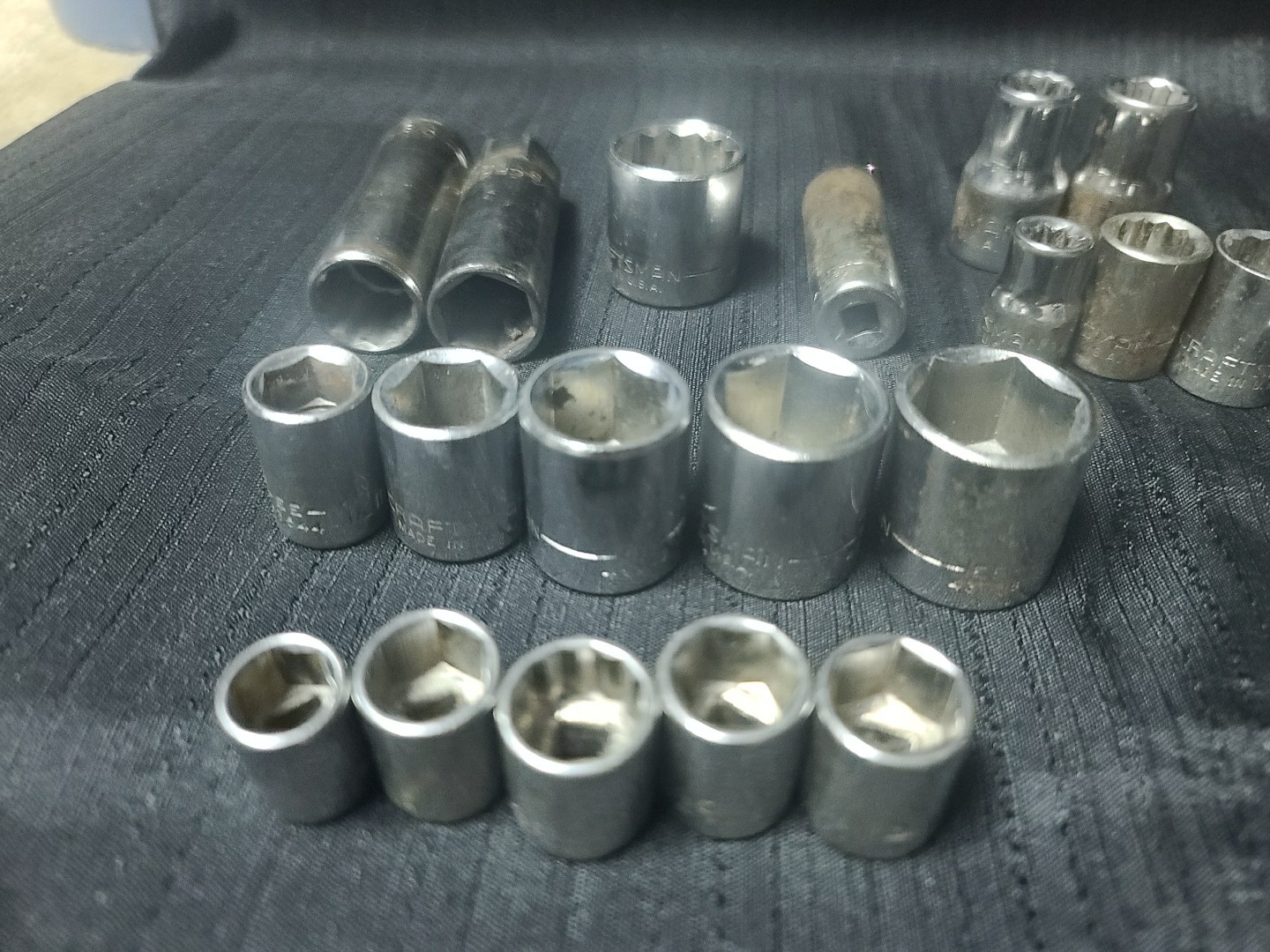 Craftsman Assorted Bundle/ Lot Sockets Mult Dr Sizes Series -EE- Vintage