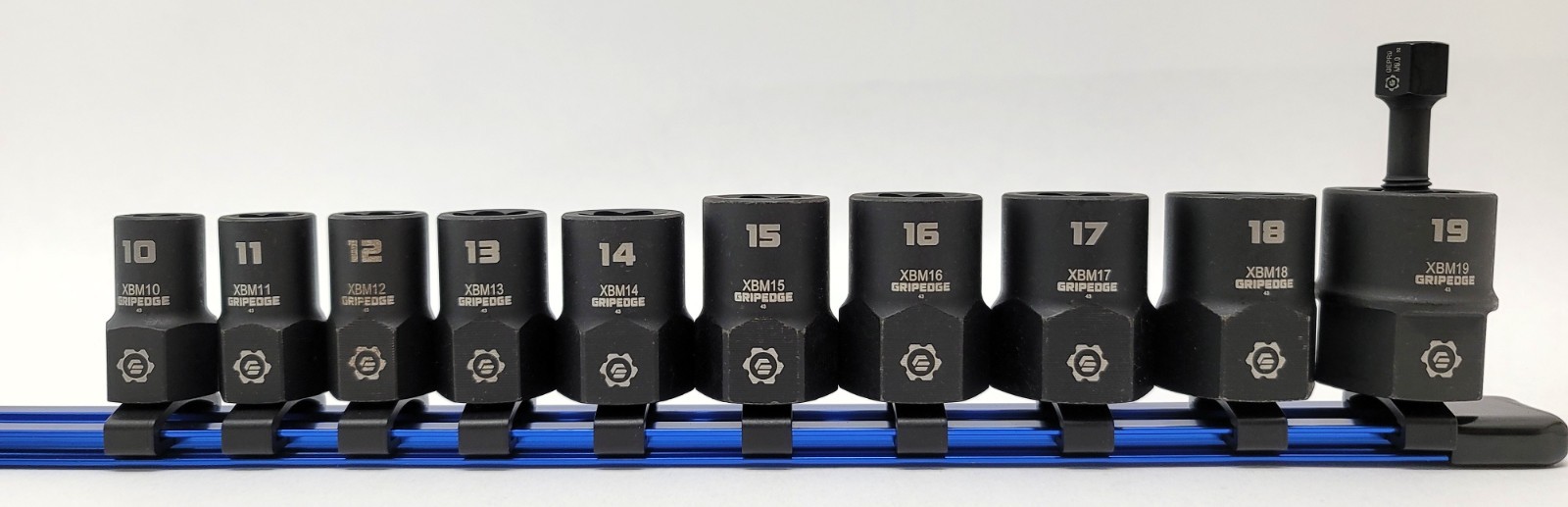GRIPEDGE Tools / 10-PC – 3/8» Drive Metric RPT Socket Extractor Set / Sizes 10