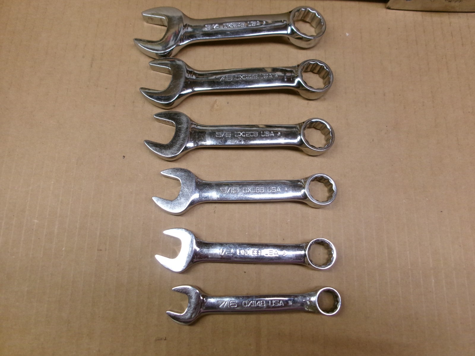 Snap On USA 6-Piece Stubby 12-Point Wrench Set 7/16″ – 3/4″