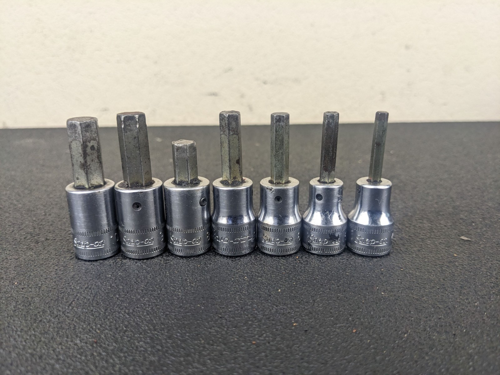 #bl350 Snap On 207EFAMY 7pc 3/8″ Drive Metric Hex Bit Socket Set 4-10mm