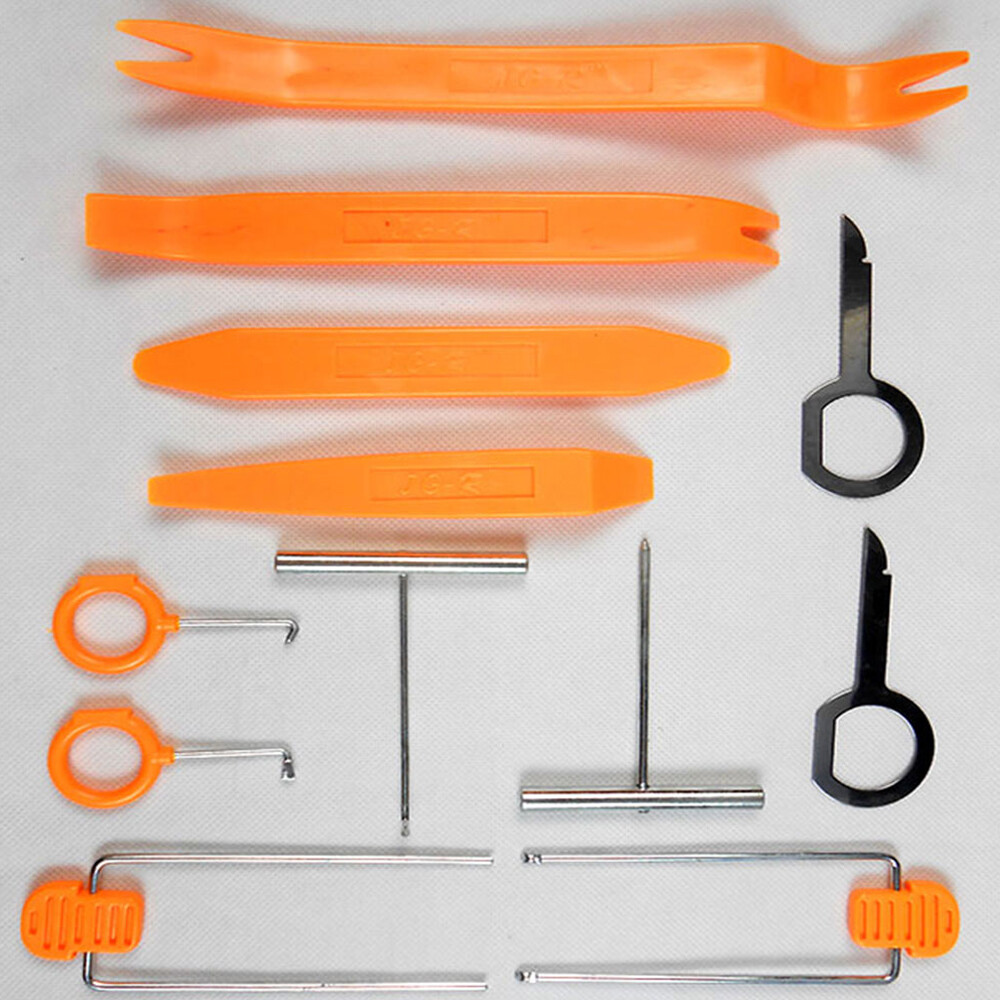 12PCS Plastic Trim Removal Pry Tool Kit Car Radio Panel Door Dash Clip Fasteners