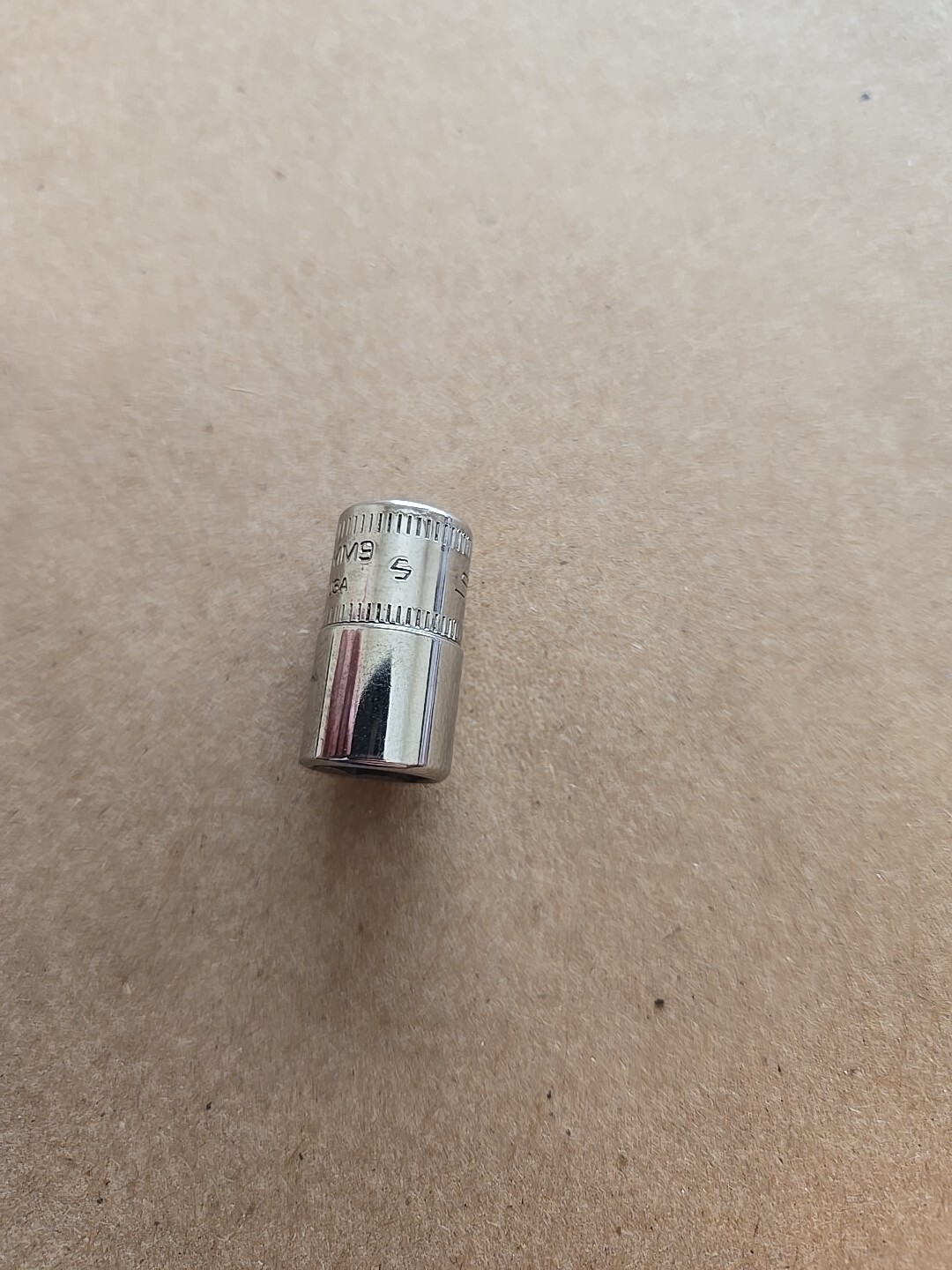 Snap On 1/4″ Drive 9MM 6PT Shallow Chrome Socket TMM9